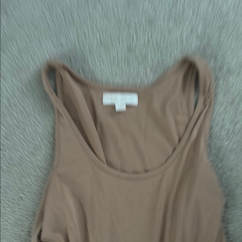 Spiritual Gangster Tan Jumpsuit with Relaxed Fit and Elastic Waist - Picture 2 of 2